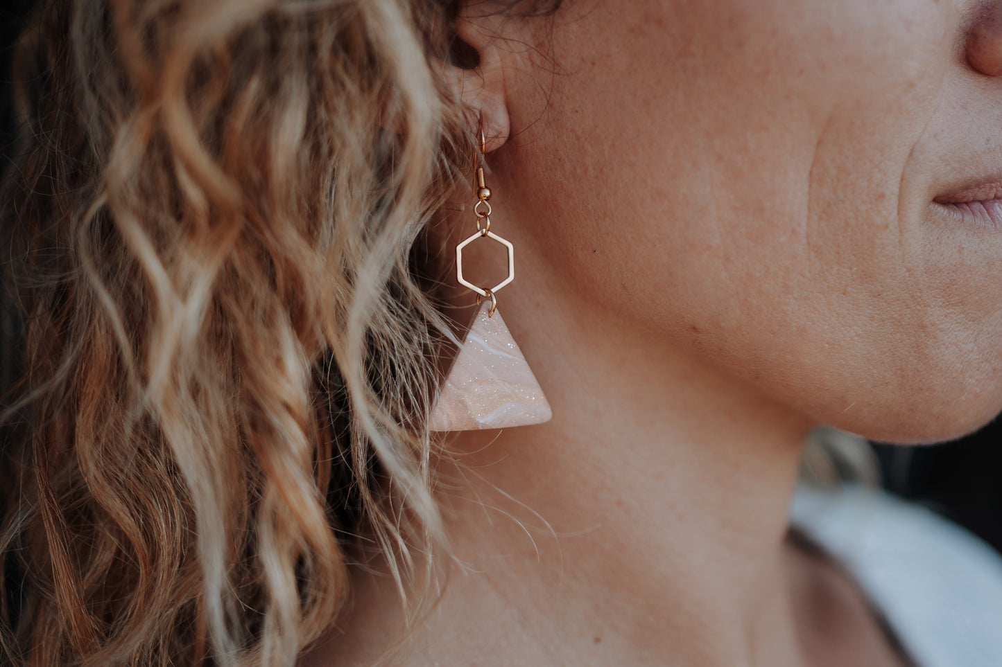 Triangle sand earrings