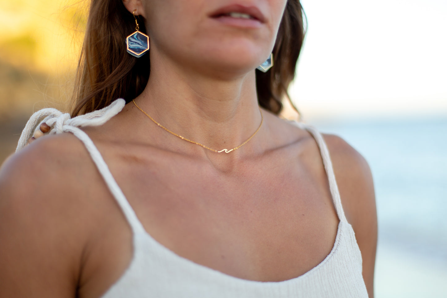 Deep ocean blue earrings