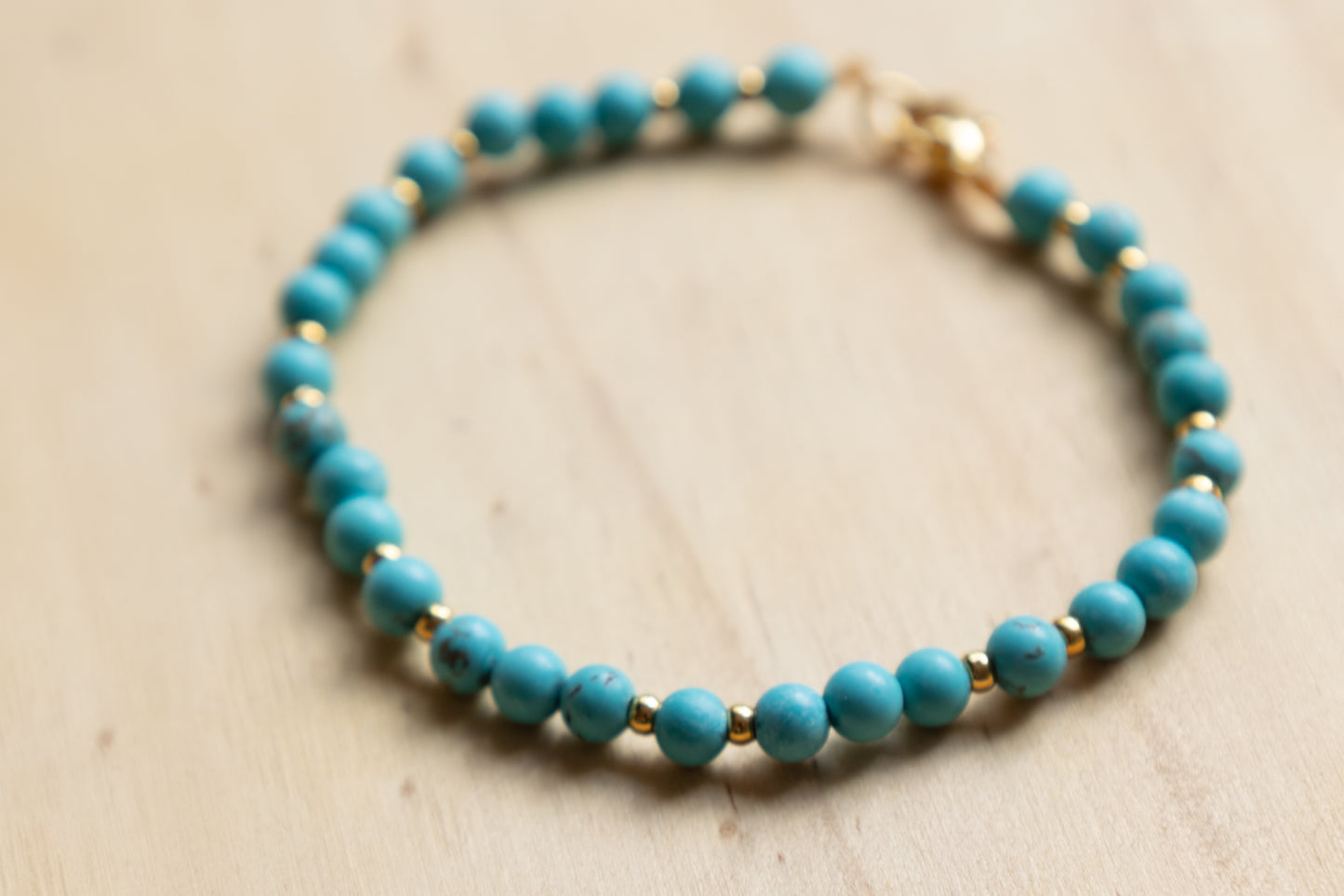 Turquoise bracelet gold plated