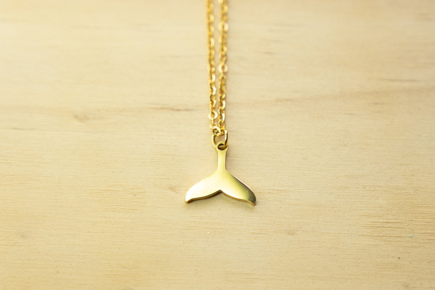 Mermaid tail necklace gold plated