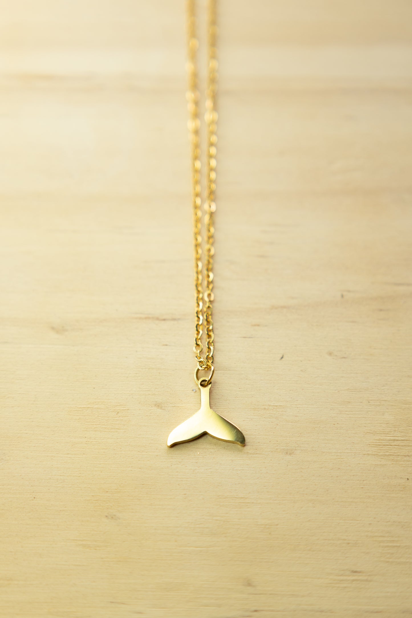 Mermaid tail necklace gold plated