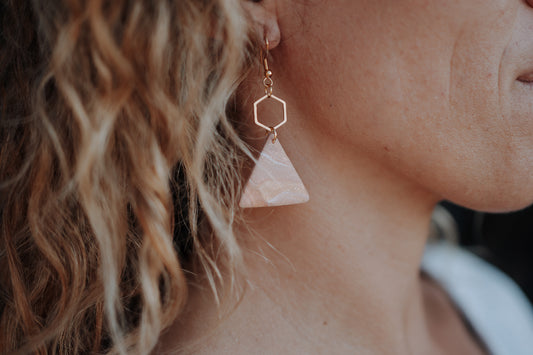 Triangle sand earrings